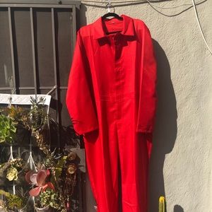 Red XXL Boiler Suit Jump Suit Dickies-like